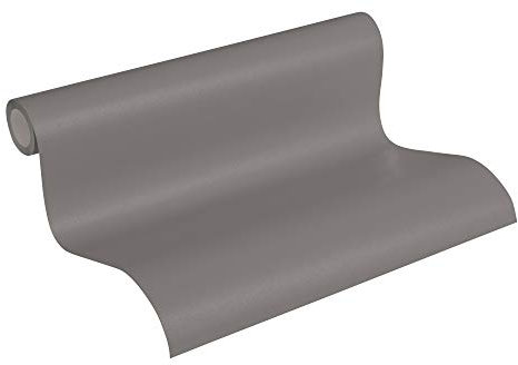 A.S. Création Papier Peint Uni New Life Papier peint intissé 10.05 m x 0.53 m Anthracite Fabriqué en Allemagne 303240 3032-40