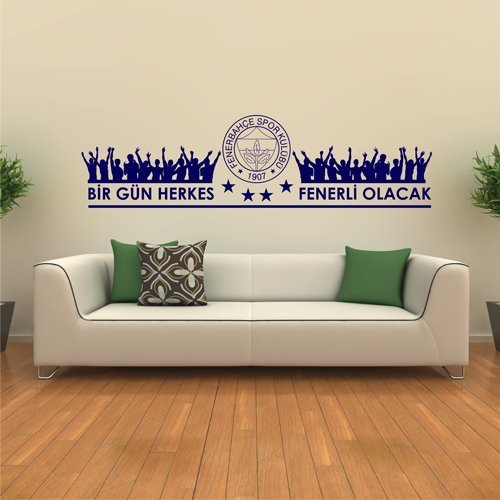 Alternatif Wandtattoo Fenerbahce Aziz Yildirim Kanarya Istanbul Türkei Türkiye (Brilliantblau, 120 cm x 31 cm)