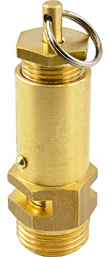 Fittingstore - Sicherheitsventil einstellbar 1–16 bar - nicht bauteilgeprüft G 1/4 G 3/8 G 1/2 Überdruckventil Entlüftungsventil Druckluft Kessel Kompressor (G 1/2, Einstellbereich: 1-6 bar)
