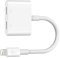 Belkin Adaptateur Lightning Rockstar Audio + Recharge (Adaptateur de Recharge pour iPhone 12, 12 Pro, 12 Pro Max, 12 Mini, 11, 11 Pro/Pro Max, XS, XS Max, XR, X, SE, 8/8 Plus, etc.) Blanc F8J198btWHT