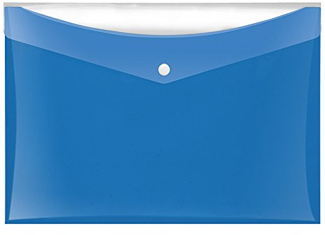 VELOFLEX 4530150 - Dokumententasche Velocolor, 1 Stück, DIN A4, blau, Dokumentenhülle aus PP-Folie