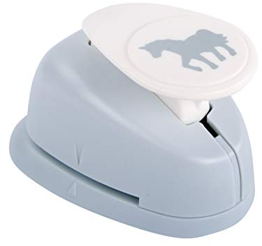 Rayher 69194000 Motivstanzer Einhorn, 2,54 cm ø, 1 Zoll, geeignet zum Stanzen von Papier/Karton bis 200g/m2, Motivlocher, Grau