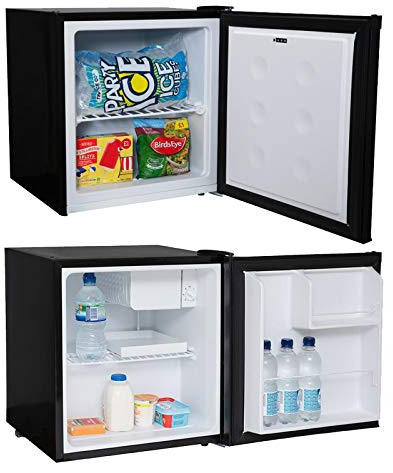 SIA Table Top Mini Beer, Drinks Fridge And Freezer Pack In Black