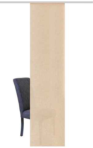 Home Fashion Schiebegardine BALTO, blickdichter Dekostoff, Uni (ohne Muster), 245 x 60 cm (h x b), Farbe:, Farbe:Gold