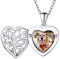 Custom4U Collier Argent 926 Arbre de Vie Photo Personnalisé Collier Pendentif Locket Porte Photo Bijoux Personnalisable pour Femme Homme