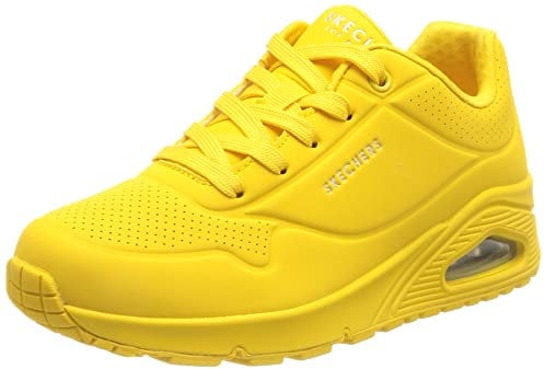 Skechers Women's Uno Stand on Air Sneaker, Yellow, 4.5 UK