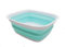 SAMMART 9,45L (2,5 Gallons) Collapsible Tub - Foldable Dish Tub - Portable Washing Basin - Space Saving Plastic Washtub (Weiß/Seegrün, M)