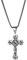 Flongo Rosenkranz Männer Kette Frauen Halskette mit INRI Jesus Kreuz Kruzifix Anhänger Silber Damen Herren-Accessoires