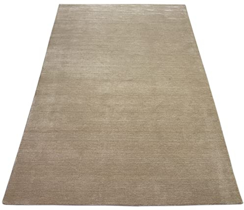 WAWA TEPPICH Wollteppich Beige 200 x 300 cm 100% Wolle handgewebt | Handgewebtes Unikat mit charaktervoller Struktur; vielseitig kombinierbar und passend für unterschiedliche Wohnstile