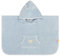 Steiff Bade Poncho blau Celestial Blue, One-Size, flauschig-weicher Frottee trocknet und verwöhnt zarte Haut, Druckknöpfe an den Seiten, mit Kapuze für extra Wärme