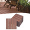 YARDIN 22 Stück WPC Terrassenfliesen, Holzoptik Klickfliesen, 30x30 cm Wetterfest Balkonfliesen, Balkon Bodenbelag Fliesen für Garten und Terrasse, Braun, Gesamt 2m²