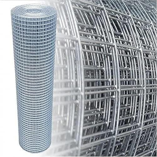 Garmix Volierendraht Verzinkt 25x25mm 4-Eck Maschendraht 200cm x 25m | 1,05mm Drahtstärke, Drahtgitter