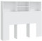 vidaXL White Headboard Cabinet - Contemporary Design, Engineered Wood, 120x19x103.5 cm, Additional Storage Compartments, Wall Attachment Device Included