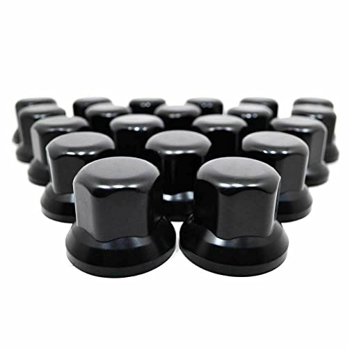60 x Radmutterabdeckung Kunststoffkappen Schwarz Kurz 32mm LKW Kappen