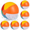 Udbrud Ballons de Plage, 6 pièces Ballon de Plage Gonflable de 22 cm Gonflables d'arc-en-Ciel De Balles pour Enfants Adultes Boules d'eau de Boule Gonflable pour la Piscine, la Plage, Les fêtes d'été