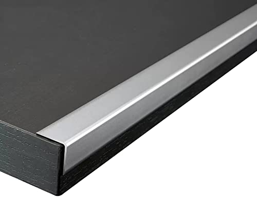 Übergangsprofil Abdeckleisten Treppen-/ Eckkantenschutzleiste, Flache Sattelschwelle für Boden und Tür für Kindergarten-Perlenhausschule, Breite 20mm, Silber ( Color : Length , Size : 145cm/57 inch )