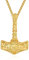 Thors Hammer Wikinger Halskette für Männer Sterling Silber Nordisch Wikinger Gold Thors Hammer Anhänger Wikingerschmuck für Herren Männer Jungen