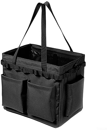 DAZZLEEX Camping Storage Toolbox,Portable Barbecue Tool Storage Bag Oxford Cloth Camping Storage Bag Multifunctional Storage Toolbox,Black