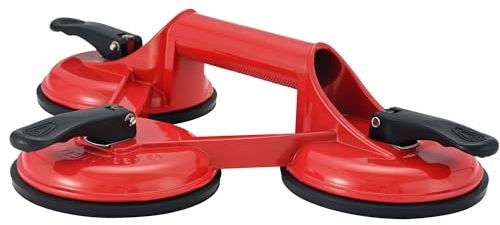 Werkzeugkönig Glassauger - 3 fach Vakuum Saugheber 170 kg Aluminium pulverbeschichtet