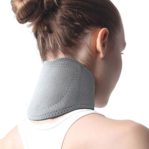 Heated Neck Brace for Neck Pain Relief and Support Cervical Collar with Heating Pad Warm Adjustable Neck Support Brace Protector Wrap for Stiff Injury Headache Pressure Relief for Women Men