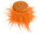 Plüsch Precut Strips Fellimitat 5 x 180 cm Kunstfell Basteln Meterware Fell Stoff Flauschiges Plüsch Bastelfell für Zwergenbart Weihnachtsmann Haar Wichtel Cosplay DIY Basteldekoration (Orange)