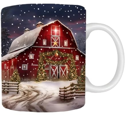 Anulely Tazza di Natale, tazza di festa, per decorazioni natalizie, decorazione natalizia, decorazione da tavolo, regalo di compleanno