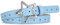 Kiench Mädchen Ledergürtel mit Stern Schnalle Kinder PU Leder Gürtel Blau Hüftumfang 60-85cm = Gesamtlänge 93cm