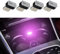 deemars 4PCS USB LED Voiture Atmosphère Lampe, Mini Kit d’éclairage Ambiant d’Interface Plug-in Portable, Accessoires d’Intérieur de Voiture Lumière d’USB Universelle pour (Rose et violet)