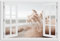Wandbild Outdoor wetterfeste Bilder für draußen | Gartenbilder Innen & Außen | Landschaftsbilder Acryl Glas Fensterblick Effekt | 120x80cm Meer Schilf Pampasgras