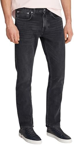 Tommy Hilfiger Herren Jeans Hose Denton Straight Leg Fit, Grau (Clark Black), 34W/34L