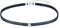MICMIF Silber 925 Halskette Damen Choker Runder Zirkonia Punkt Anhänger mit Leder Halsband Kette Verstellbarer Schwarz Kragen Halsketten für Frauen Teenager Mädchen