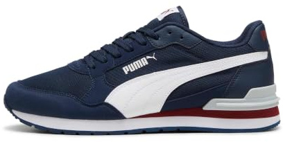 PUMA Erwachsene ST Runner v4 Mesh Sneakers 45, Club Navy White Team Regal Red Platinum Gray Blue