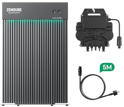 Zendure SolarFlow 800 Pro, Centrale Balcon avec Stockage, Système de Gestion d'Énergie IA, 4 MPPT, Entrée Solaire 2640W, Charge AC 1000W, Sortie 800W, Batterie 1,92 kWh, TOU