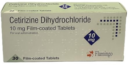 Cetirizine Dihydrochloride 10mg Film-Coated Tablets, One a Day Hay Fever and Allergy Relief