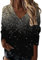Damen Pailletten Oberteil Festliche Blusen Karneval Kostüm Glitzer Shirt Oberteile Festlich Pullover (Black-5, M)