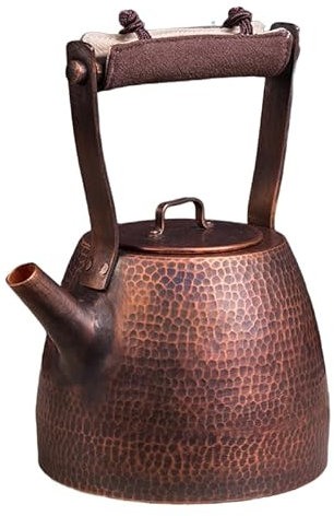 XJHHS 23 * 16CM 1000ML Large Handmade Copper Tea Kettle Stovetop Teapot Stove Top Copper Tea Pot Turkish Tea Pot Pure For Stovetop