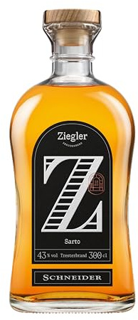 Ziegler Sarto Tresterbrand 43 Prozent (1x 0,5l) – Feiner Tresterbrand mit harmonischer Fruchtigkeit und intensiven Aromen