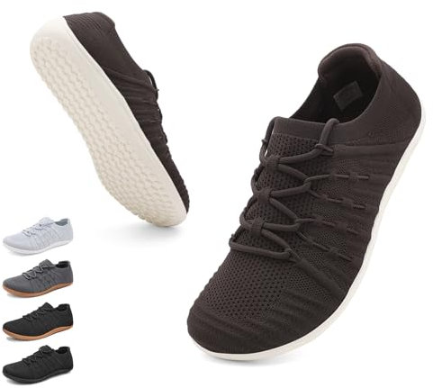 ZOEASHLEY Chaussures pieds nus pour homme - Pieds larges - Minimalistes - Chaussures de course d'été pour le sport et le quotidien - Tailles 40-47, marron, 43 EU