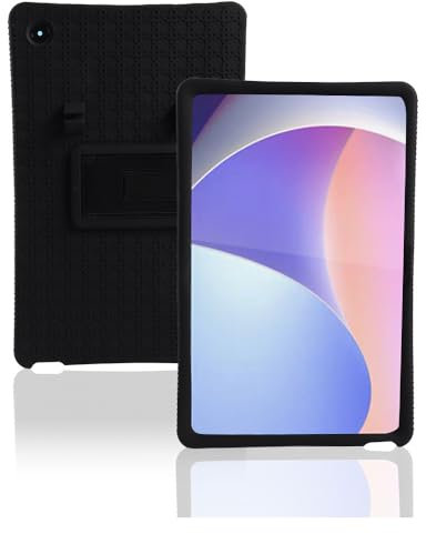 INSOLKIDON Compatible with Case for Lenovo Chromebook Duet 3 11IAN8 11.5-INCH tablet, Full Coverage Ultra Slim adjustable Stand Silicone Shockproof Lightweight Protective Cover Case (Black)