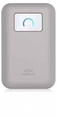 toergy silicone protective case for Anker Nano 45W 10000mAh Power Bank - Anti-shock, anti-scratch, non-slip design, washable, comfortable to hold,white