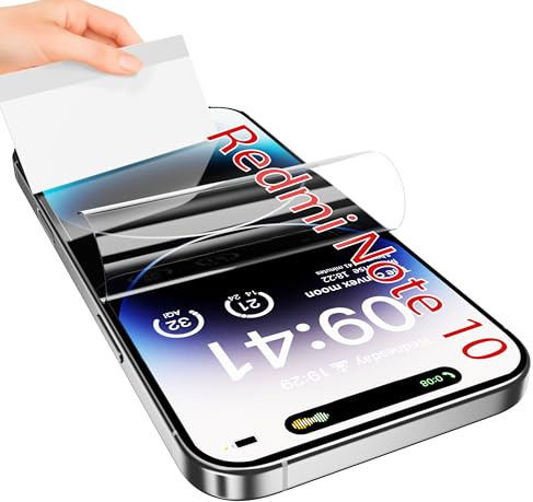 JUVENPROTO Pack de 3 para Xiaomi Redmi Note 10 Protector de Pantalla TPU, Desbloqueo por Huella Digital, HD, Resistente a Arañazos, Sin Burbujas, Ultrafino, Fácil de Instalar