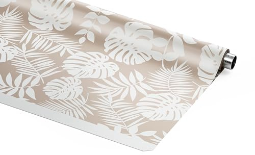 probath Ersatzrolle Austauschrollo Halb-Kassetten Duschrollo Modell Havanna Braun Beige Weiss Blätter 13 Breiten zur Wahl (140x240 cm)