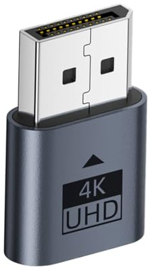 Xasbseulk Display Emulator | 4K Signal Simulation Plug - DP Graphics Card Adapter Virtual Display Controller | for Laptop PC Remote Work Lock