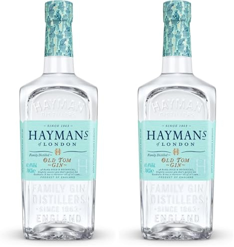 Hayman's | Old Tom Gin | 700 ml | 41,4% Vol. | Noten von Earl Grey | Intensive Wacholdernoten im Geruch | frische Zitrusnoten | Gold bei den World Gin Awards (Packung mit 2)