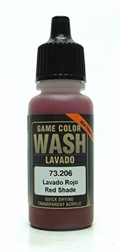 Vallejo Game Color Wash - Vernice Acrilica Trasparente ad Asciugatura Rapida, 17 ml, Rosso (Red Shade)