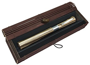 ONLINE Füller Newood, Füllfederhalter, natürliches Wawa-Holz braun, Irdium-Feder EF (extra fein), für Standard-Tintenpatronen und Konverter, Metallclip, in Geschenkverpackung, 1 Stück