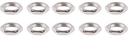 edi-tronic 10x M10 Mutter Sechskantmutter Flachmutter flach Feingewinde Porzellanfassung