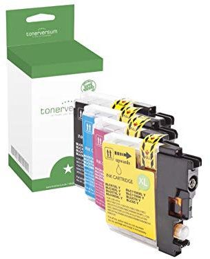4 Tintenpatronen kompatibel zu Brother LC-980 Schwarz Cyan Magenta Gelb für DCP-154c DCP-163c DCP-165c DCP-365cn MFC-250c MFC-255cw MFC-290c MFC-297c Druckerpatronen Multipack