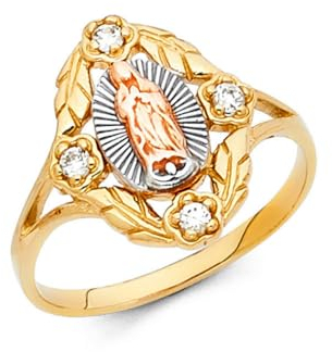 Ring 14 Karat (585) Gelbgold Guadalupe Zirkonia Größe N 1/2