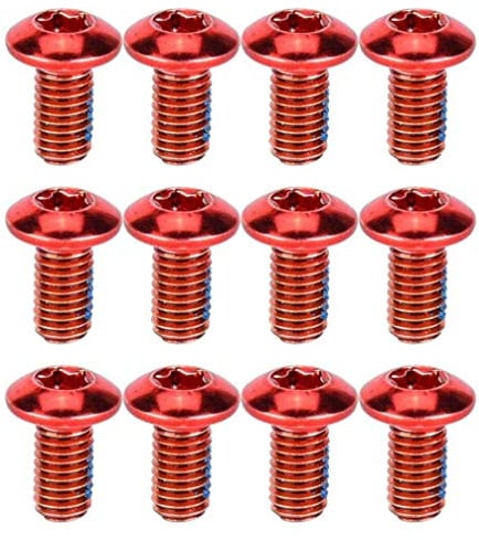 BESPORTBLE 12pcs E-bike Bike Brake Pad Screws Titanium Steel M5*10mm Disc Brake Bolts